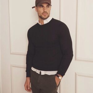 Naadam superfine 100% cashmere long sleeve crewneck, size large, black NWT